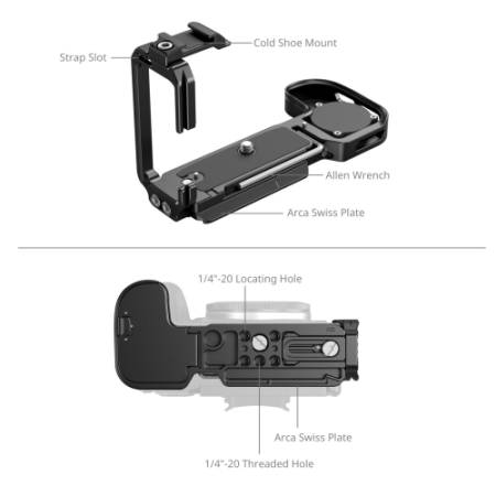 SmallRig 5962 - montażowa płytka L-kształtna do Canon EOS R6 Mark III / R6 Mark II - szczegóły
